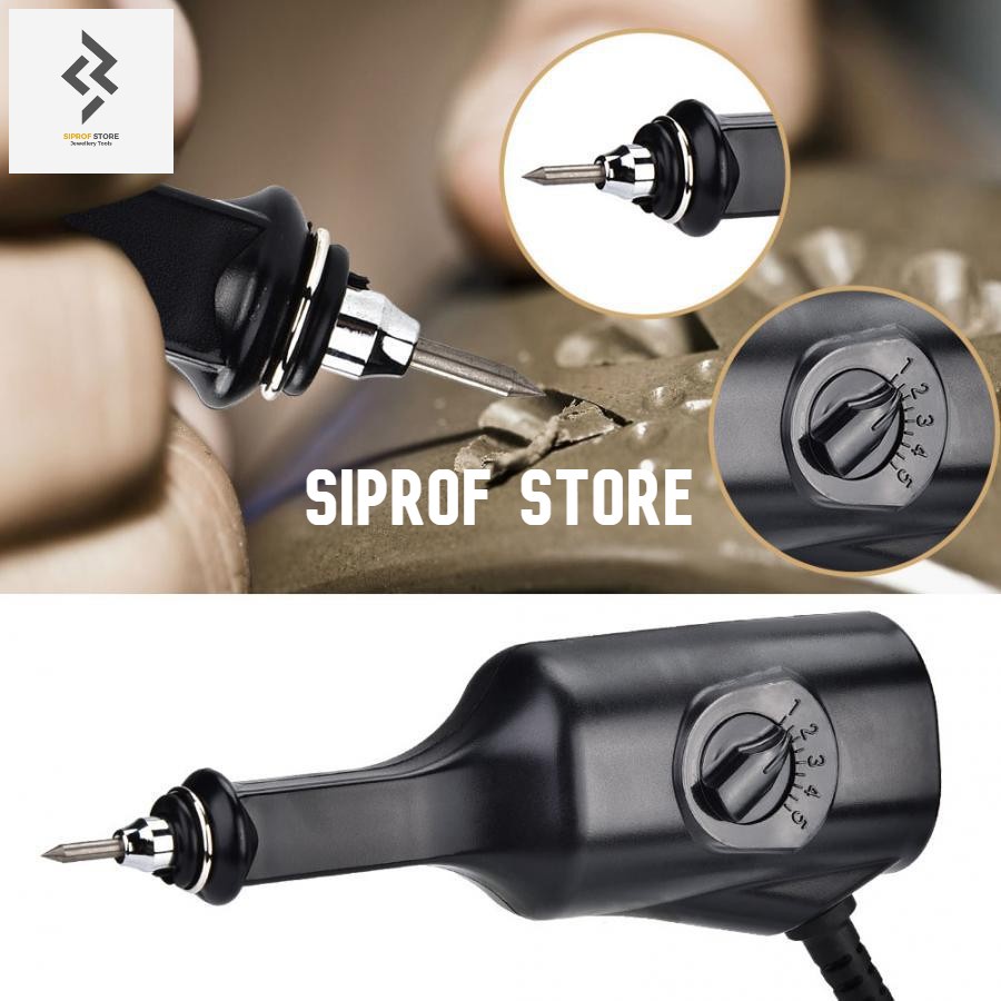 Pena Ukir Elektrik OCTOPUS Alat Grafir Mini Engraver Untuk Perhiasan, Kaca, Metal.