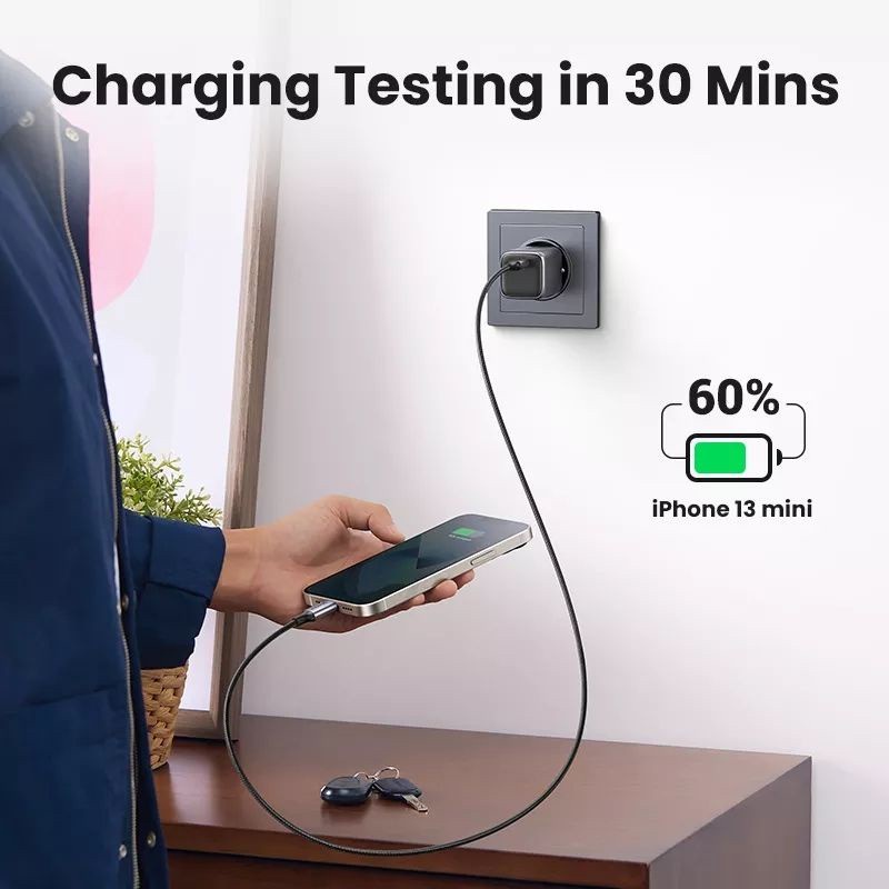 Ugreen GaN Charger 20W 30W 45W Nexode USB C for Iphone and Android Fast Charging
