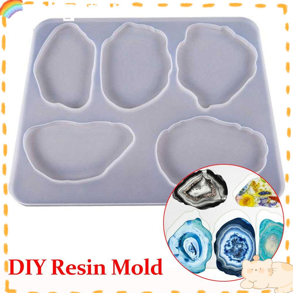 Solighter Cetakan Resin Epoxy Kerajinan DIY Tatakan Sabun Batu Akik UV