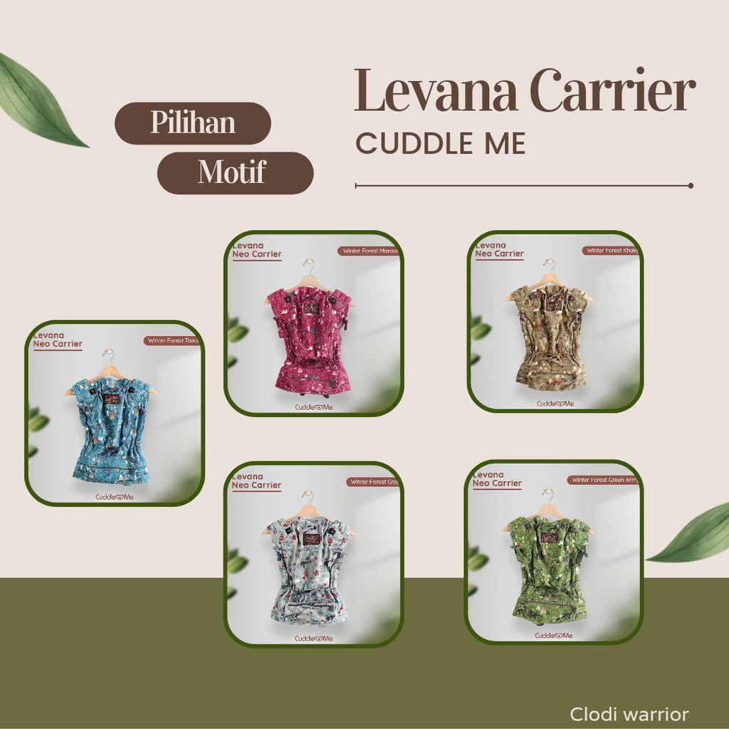 CUDDLE ME  LEVANA CARRIER  Gendongan bayi newborn aman untuk lahiran sesar nyaman stretchy empuk ergonomis support M shape