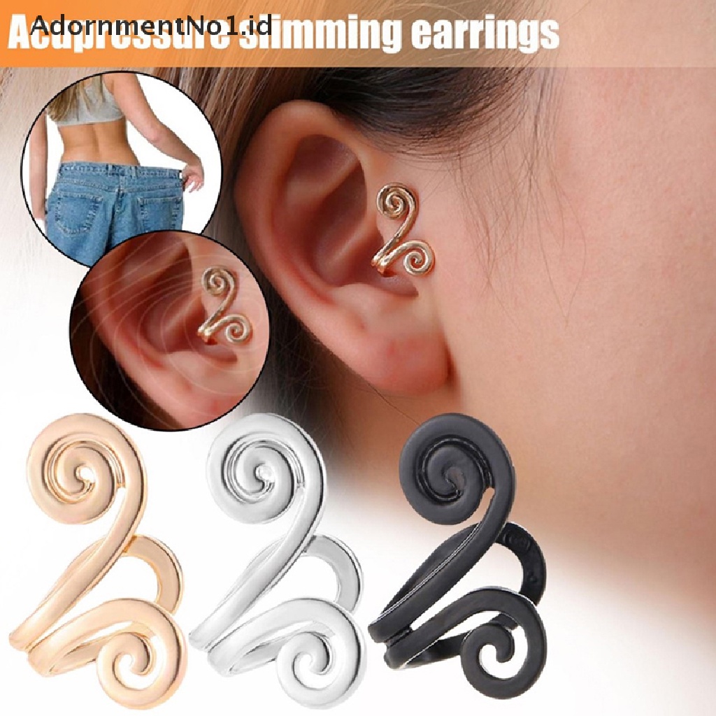 [AdornmentNo1] Anting Pelangsing Akupresur Perawatan Kesehatan Penurunan Berat Badan Non Anting Pelangsing Sehat Stimulag Titik Gallstone Clip [ID]