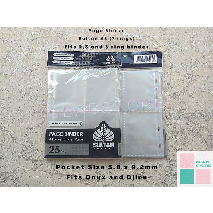 

Sultan A5 4P 8P Page Binder 4 Pocket Ring Album Kpop Sleeve Binder