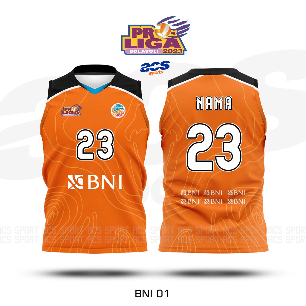 JERSEY BNI 46 PROLIGA 2023 (Free Nama, Nomor)