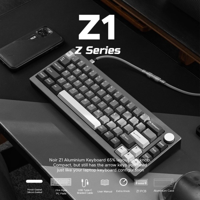 Noir Z1 Aluminum Custom Mechanical Keyboard