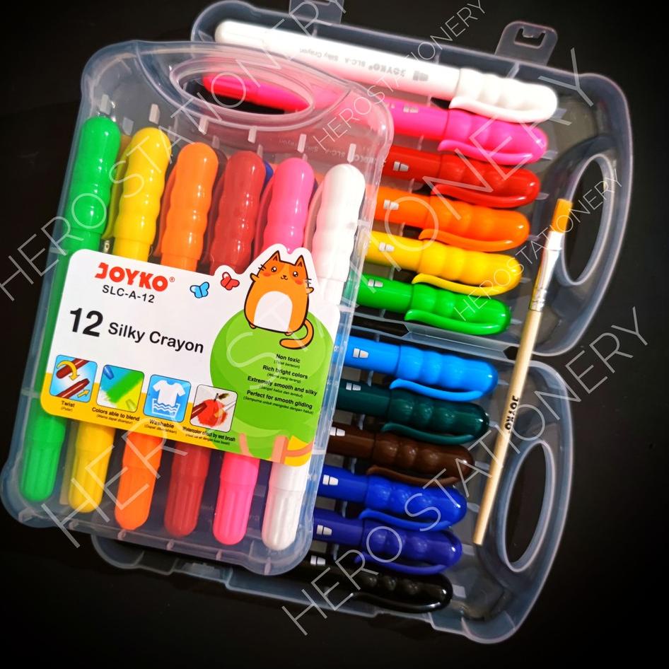 

~ Krayon halus silky crayon joyko 12 warna S-A-12 Trend!!