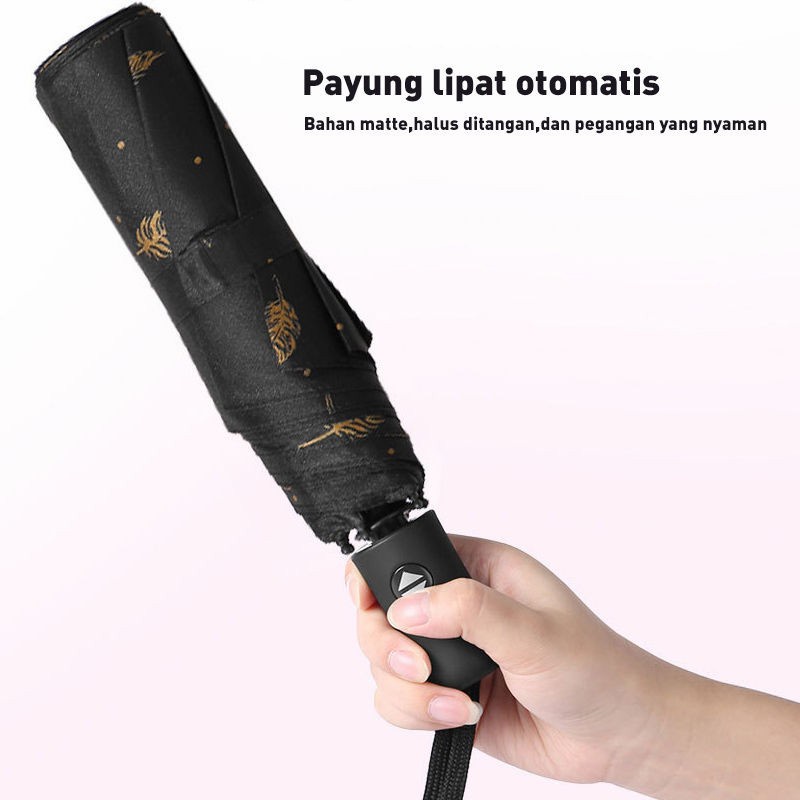 Payung Lipat Otomatis Anti Uv Buka Tutup Otomatis Lipat Tiga Anti Uv Payung Hujan Payung Lipat Mini