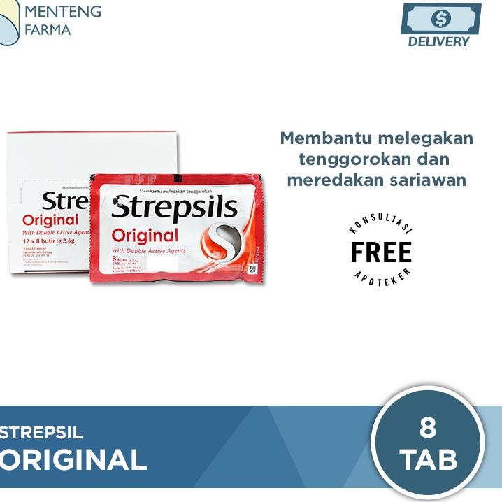 

Stok Banyak ・ Strepsils (Original) Sachet - Permen Pelega Sakit Tenggorokan ღ