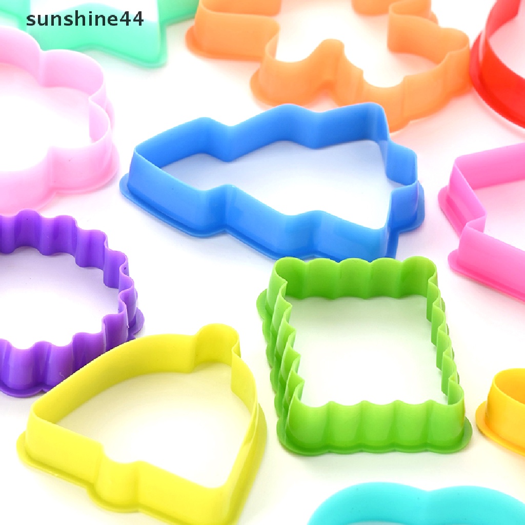 Sunshine 12Pcs Christmas Cookie Cutter Gingerbread Cetakan Pohon Xmas Natal Kue Deco.