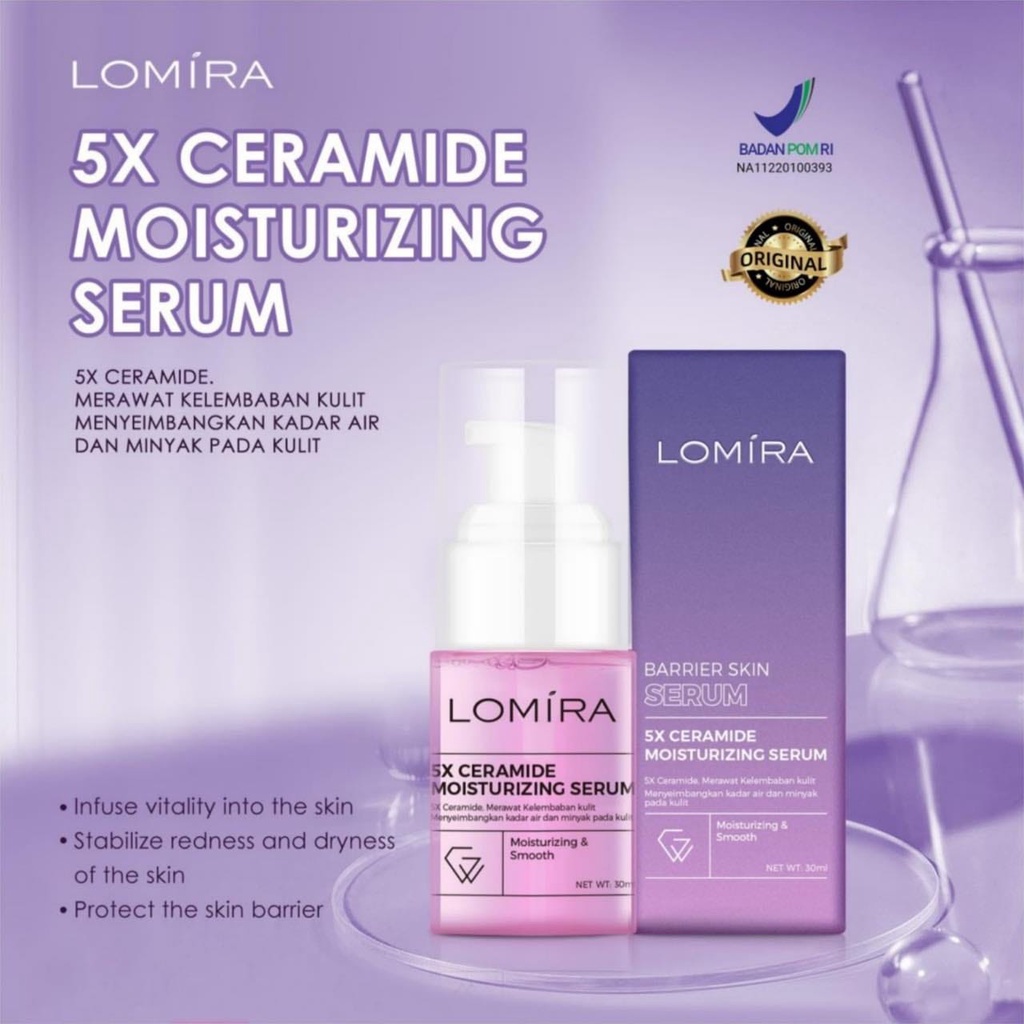 Lomira Skin Barrier Serum Moizturizing Cream 5X Ceramide BPOM