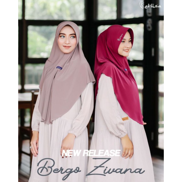 Bergo Zivana by Ellisa Hijab / hijab jersey/hijabmurah/ hijab dewasa / hijab instan