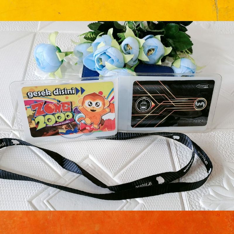 

Id card tempat kartu Name tag holder lanyard gantungan leher
