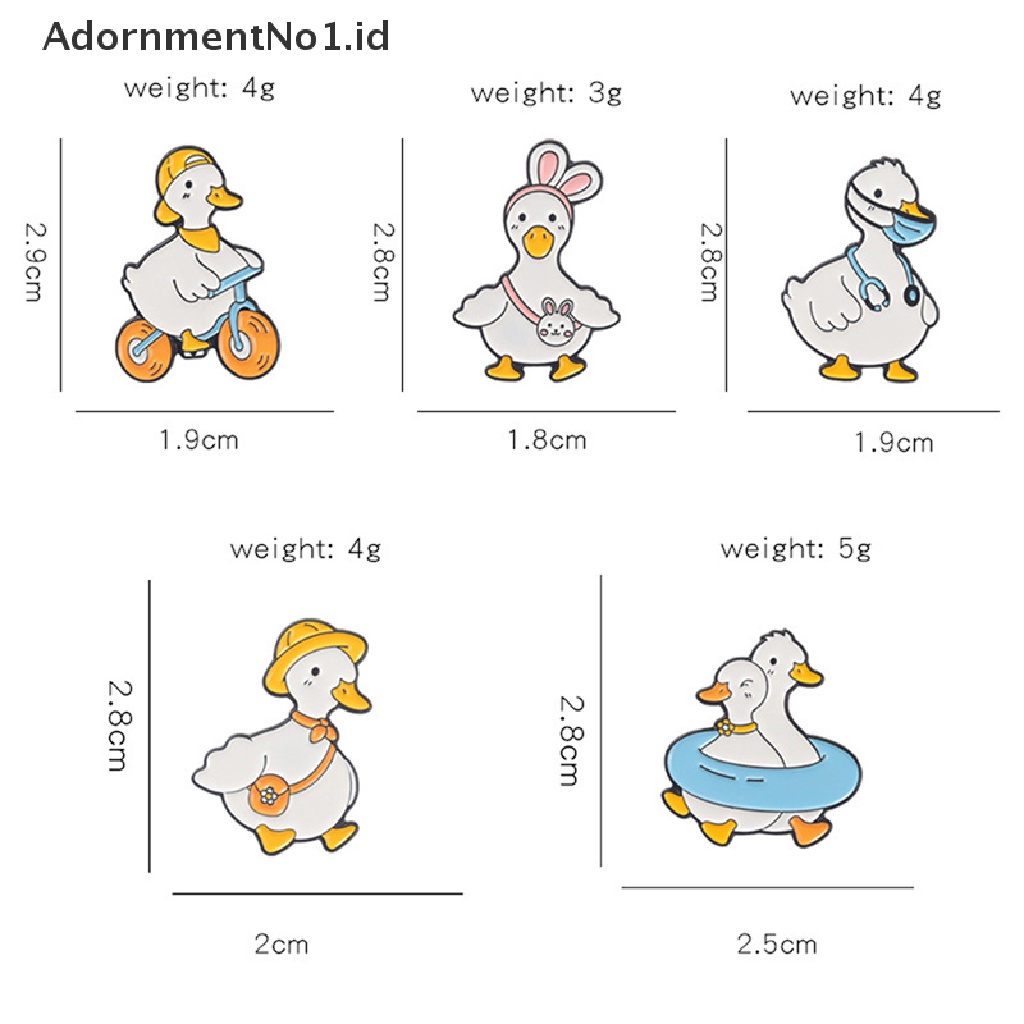 [AdornmentNo1] Hewan Yang Indah Enamel Pin Custom Bebek Angsa Belanja Berenang Bersepeda Bros Tas Kerah Pin Kartun Lucu Lencana Perhiasan Hadiah Untuk Anak [ID]