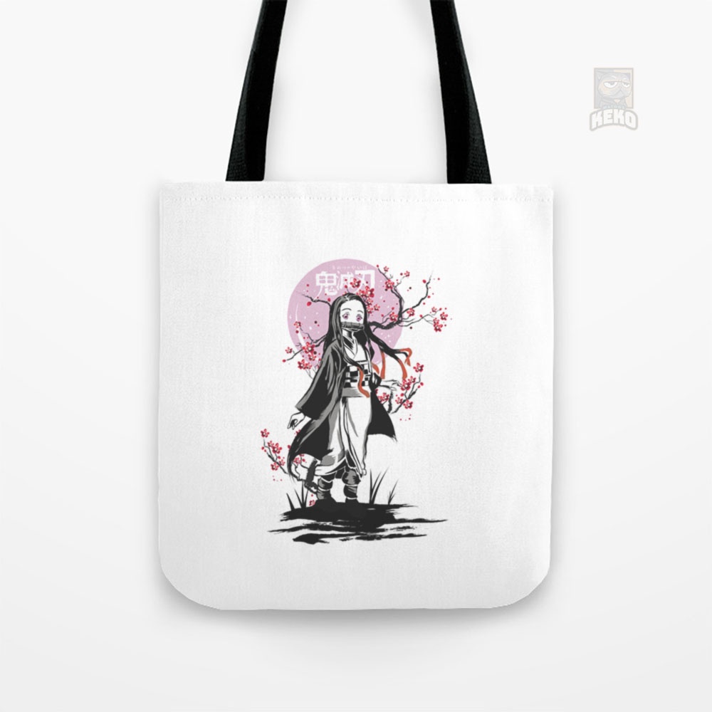 Tote Bag Kanvas Nezuko Sakura