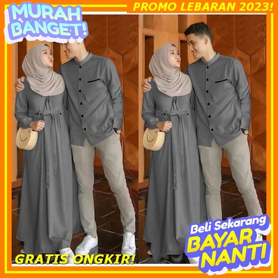 Arum Dress (Gamis Saja) Sarimbit Jasmine 2023 Seroja Family Jasmine By Lidia Hadiwinoto Pasangan Kon