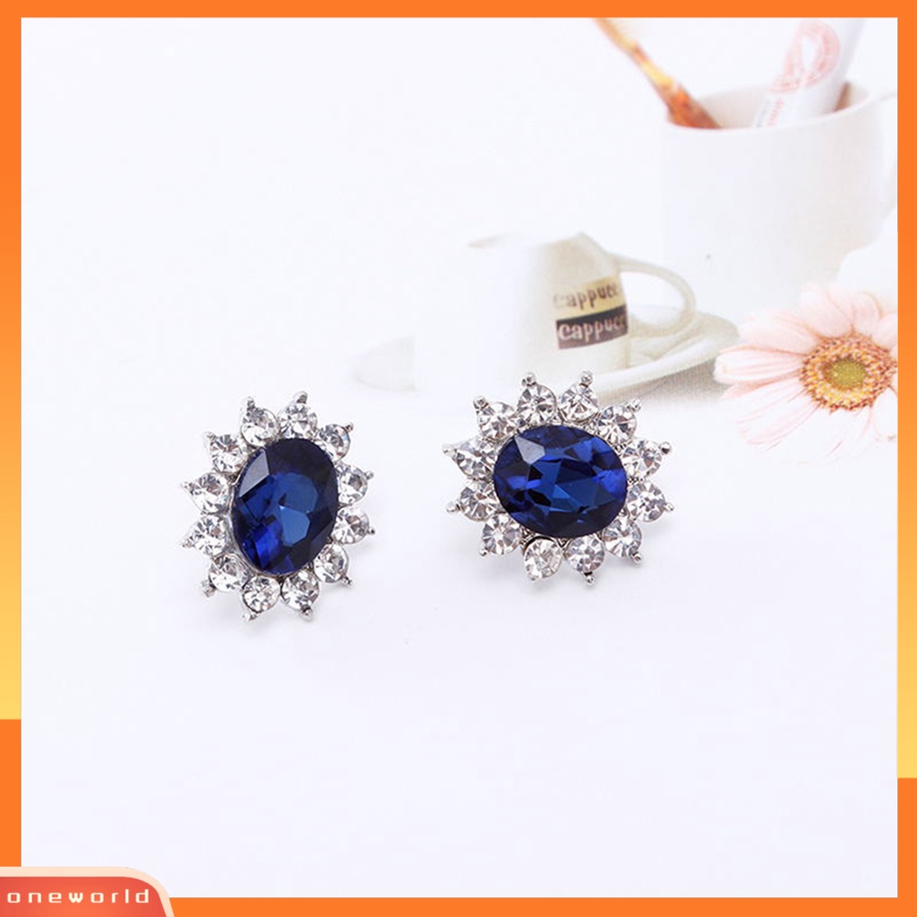 [oneworld] Set Perhiasan Set Perhiasan Anting Fashion Alloy Ramah Kulit Elegan Untuk Pesta