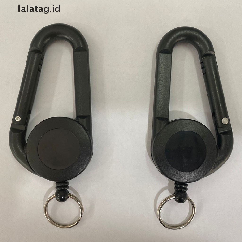 [lalatag] Gantungan Kunci ID Card Lanyard Clip Key Ring Retractable Belt Rope Holder Keyring [ID]