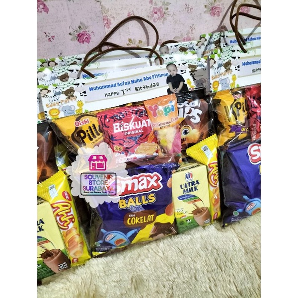 Paket snack Biskuat / Paket Snack Ultah / Snack Ultah Kemas Hangtag / Bingkisan Ultah Murah / Hampers Snack Anak / Paket Snack Ulang Tahun / Snack Ultah Surabaya