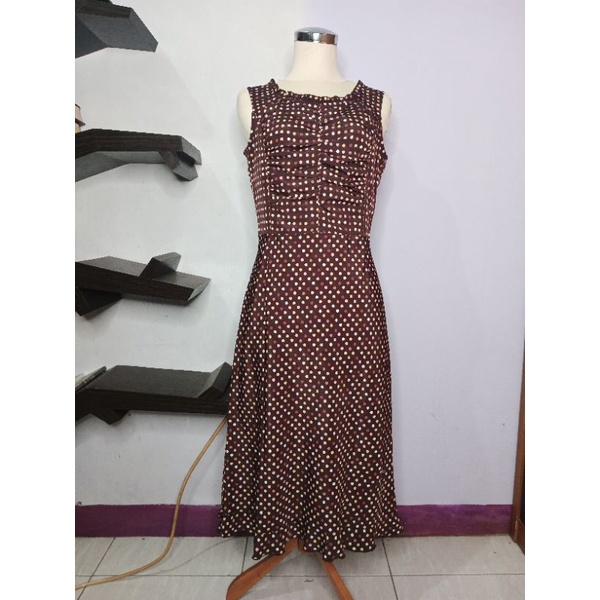Brown Polkadot Dress