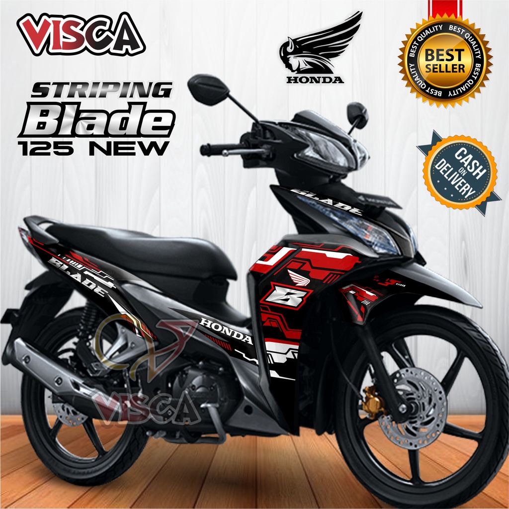 Striping Blade 125 New - Stiker Sticker Striping Variasi Lis Honda Blade 125 New Repsol - Striping H