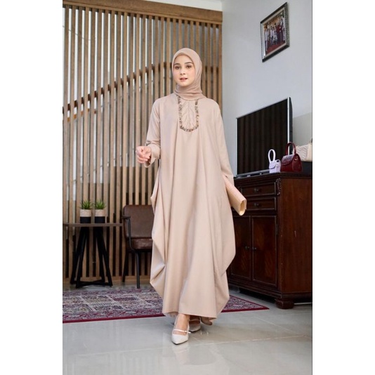 Fashion Muslimah , Gamis  Katun Toyobo Batu Payet , Gamis Cantik Original Kamari.
