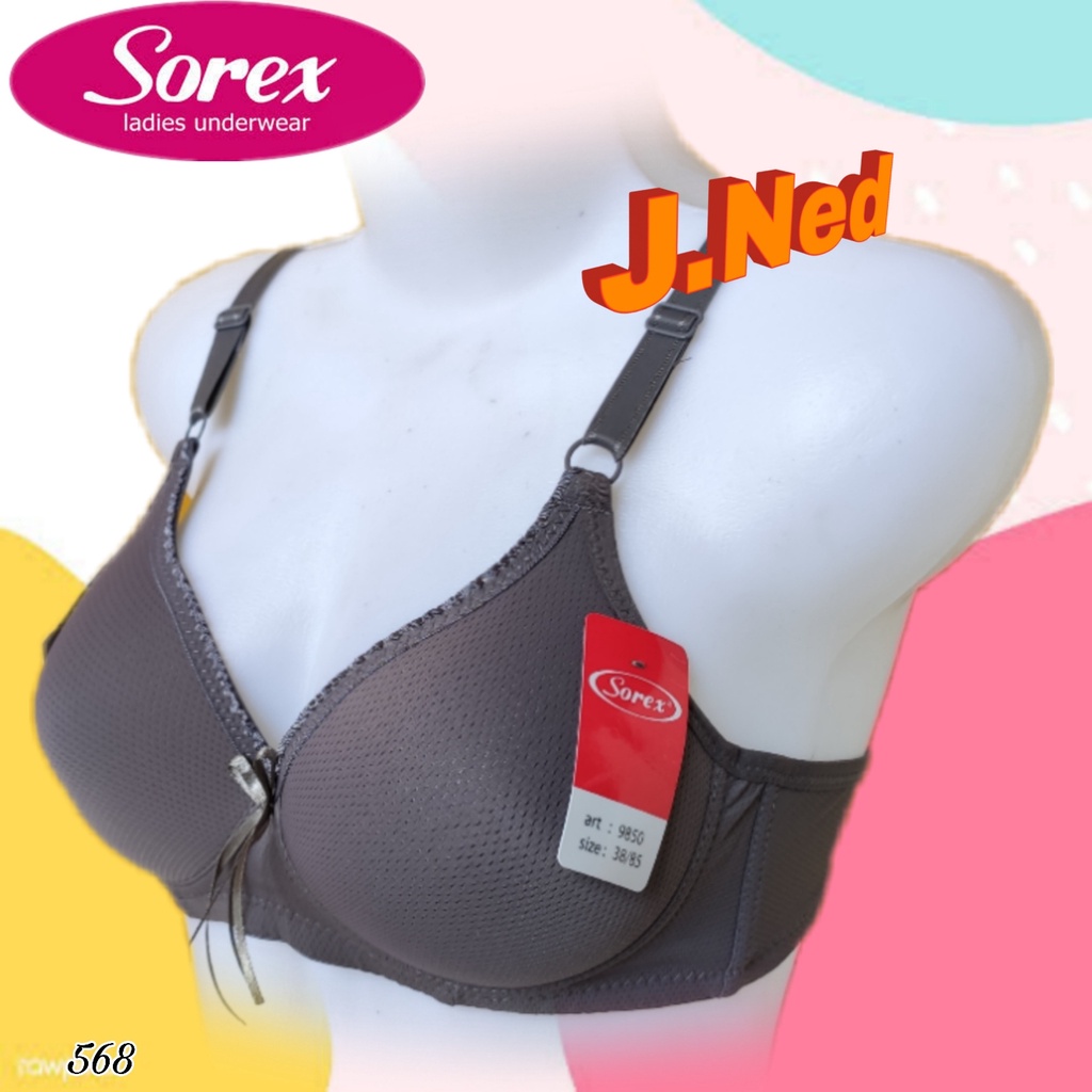 J568 Sorex Bra Bh Busa Tanpa Kawat Cup B Kait Dua Size 34 - 40