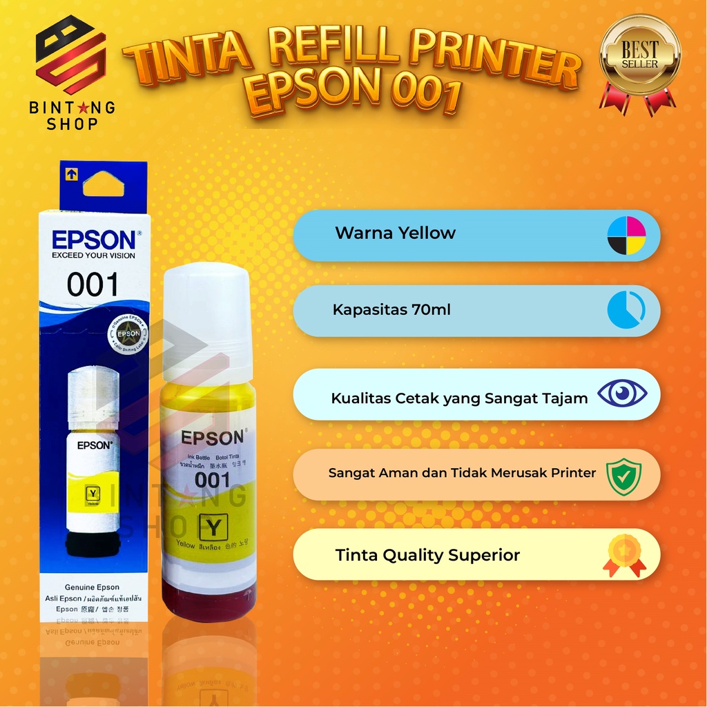 1 SET 4 PCS Tinta Epson 001 Tipe Printer L4150 L4160 L6160 L6170 L6190