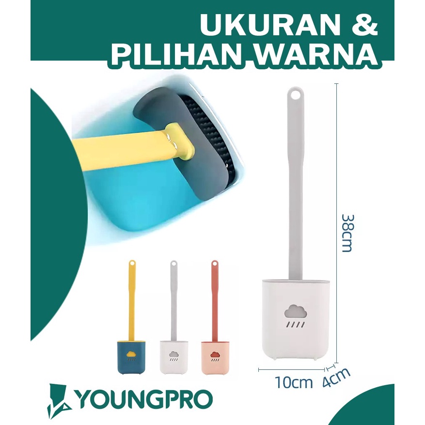 TOILET BRUSH SILIKON SIKAT PEMBERSIH WC SIKAT TOILET SILIKON SIKAT KAMAR MANDI STB-01