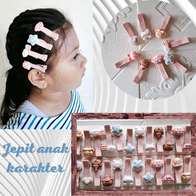 Jepit rambut anak lucu jepit pita hair clip anak jepit buaya