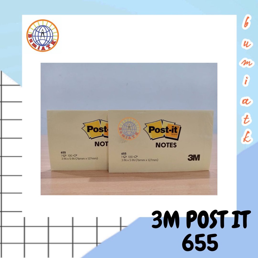 

POST IT / STICKY NOTES / PEMBATAS KERTAS / KERTAS MEMO 3M POST IT 655