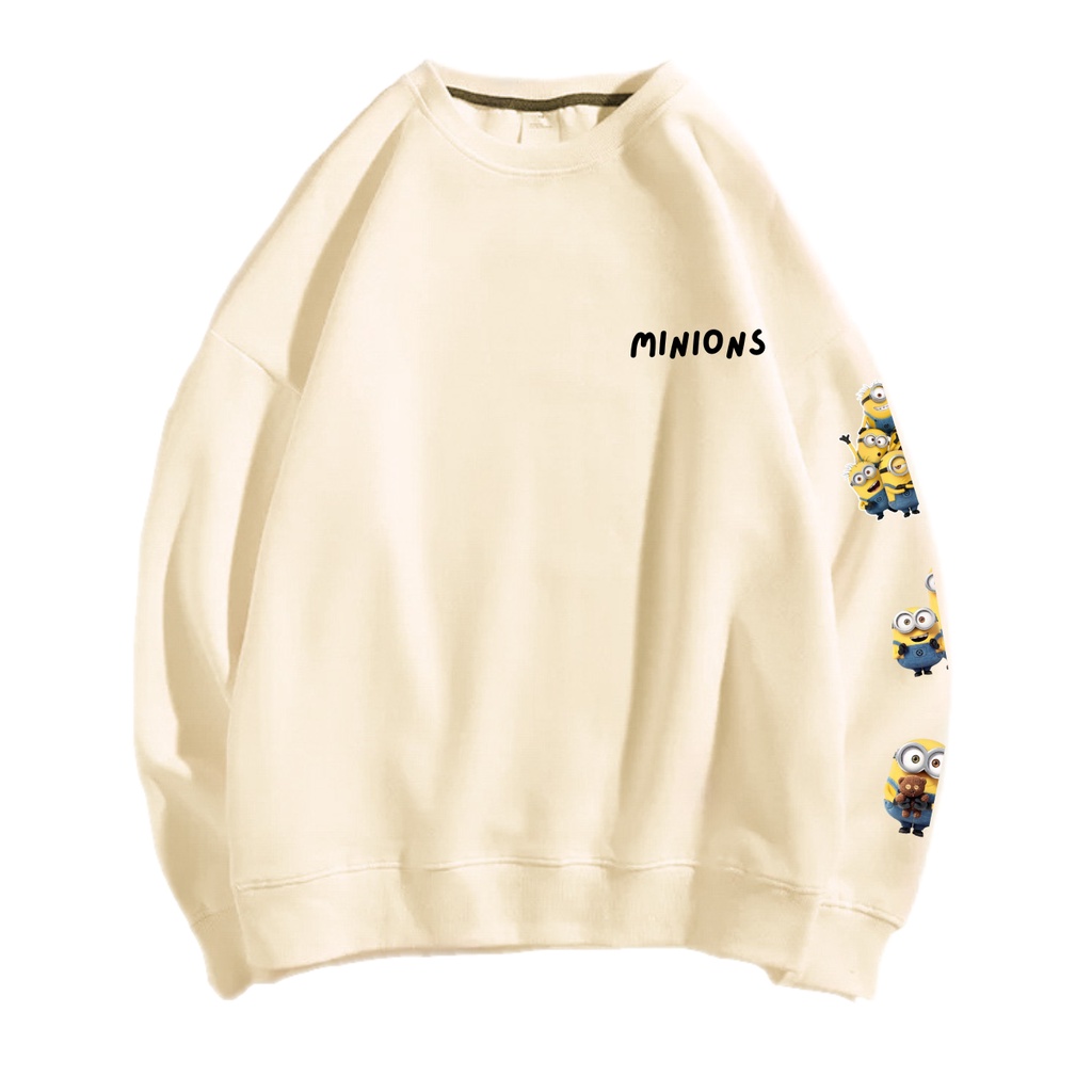 MINIONS HAND SWEATER SWITER CREWNECK OVERSIZE PRIA WANITA Size M-XXL ANAIRA