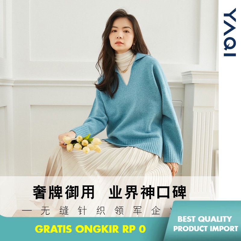Sweaters Korea     Mulus Wol Sweater Polo Kerah  Tebal    Sweater Vintage Sweater  Import Berkualita