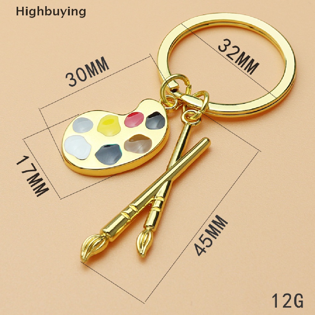 Hbid Gantungan Kunci Palet Cat Handmade Brush Palette Paint Pen Keychain Perhiasan Glory