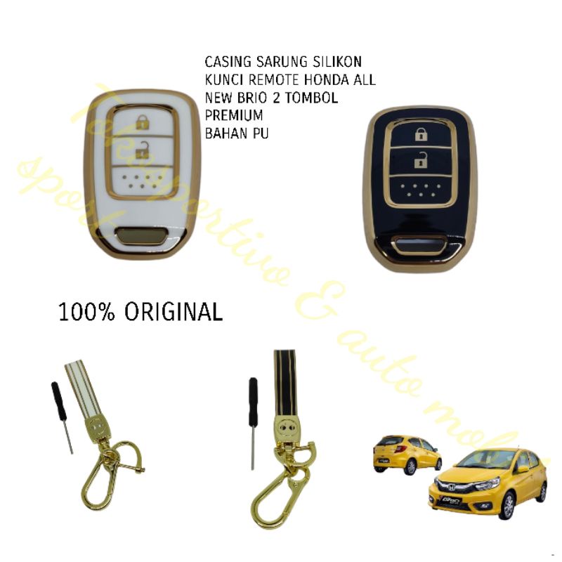 SARUNG CASING COVER KUNCI REMOTE HONDA ALL NEW BRIO 2TOMBOL PREMIUM BAHAN PU