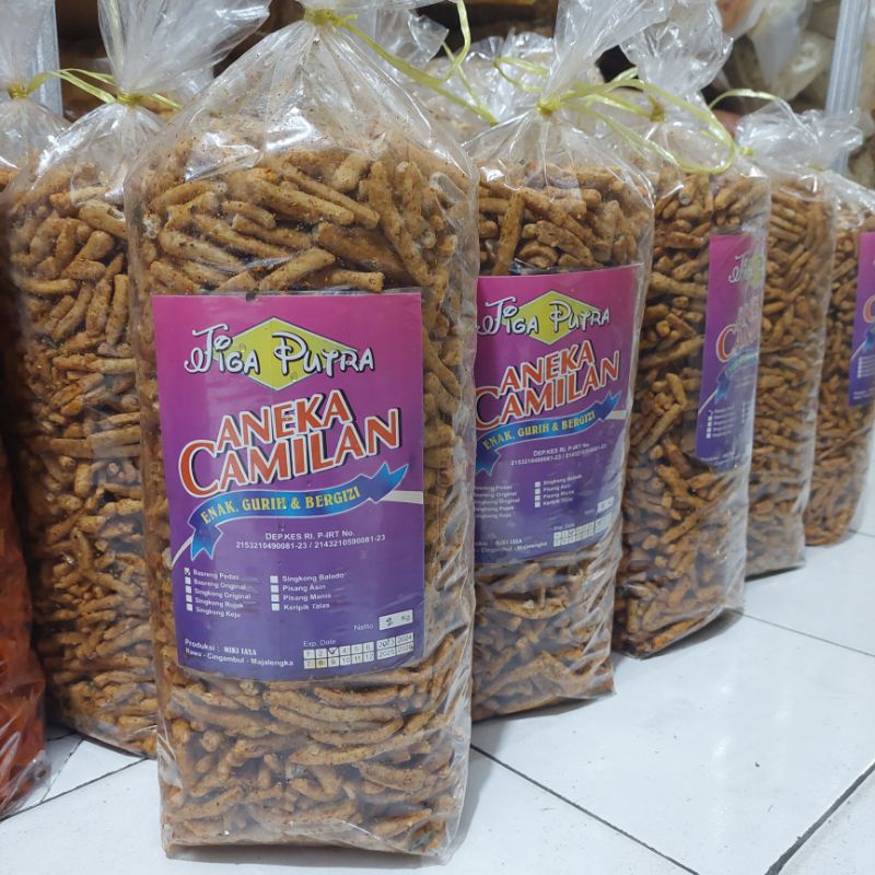 ALMA.SNACK 500gr BASRENG DAUN JERUK 3P SNACK KILOAN MURAH