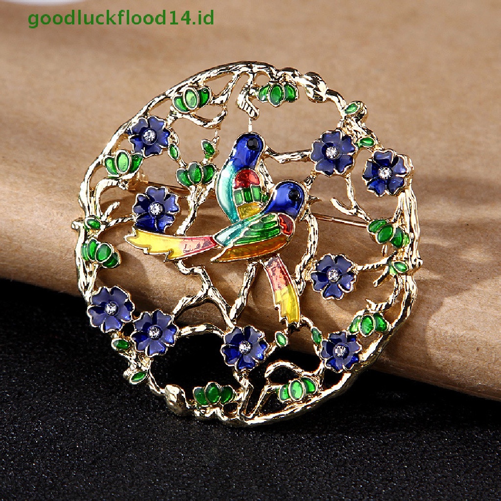 [GOOGFOUR] Lovebirds Lover Double Bird Bros Untuk Wanita Enamel Pasangan Setia Bros Nuri Bros Pin Simulasi Mutiara Perhiasan Hewan [TOP]