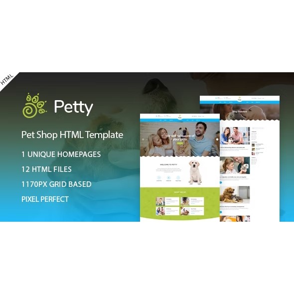 Landing HTML Page - Pet Shop HTML Template