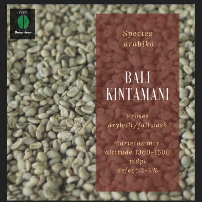 

green bean / biji kopi arabika bali kintamani 1kg - dryhull