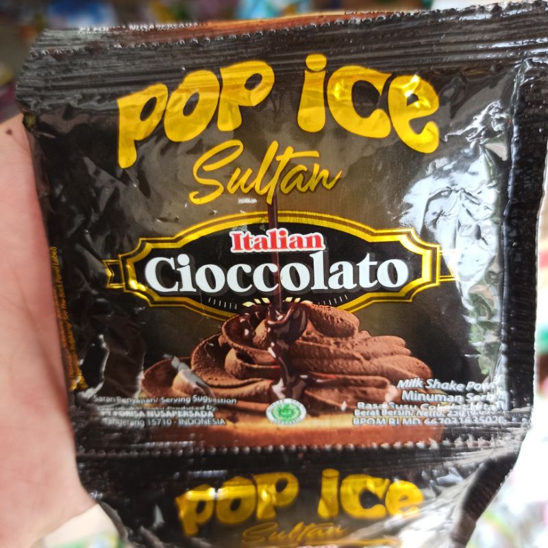 

Pop Ice Sultan Italian Cioccolato Susu Cokelat Hitam Minuman Serbuk