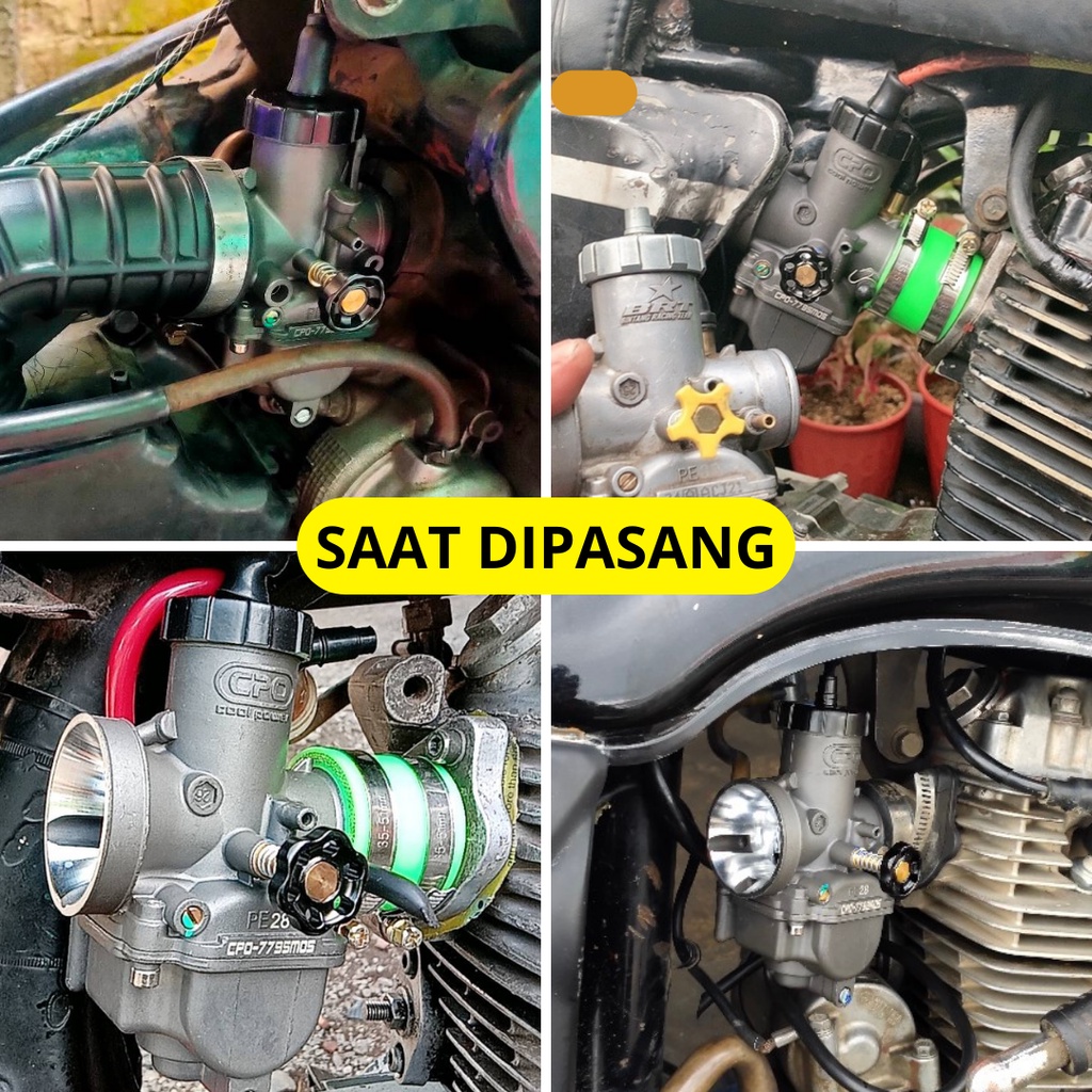 [ORIGINAL] Karburator CPO PE 24 PE 26 PE 28 PE 30 Karbu Carburator Pe24 Pe26 Pe28 Pe30 Karbulator Universal Free Pilot Main Jet Jarum Karbu High Dan Karet Intek