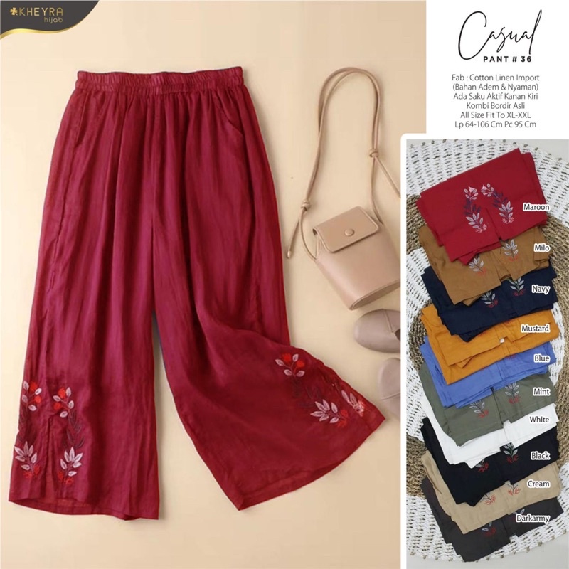 Celana panjang #36 by ALILA dan KHEYRA HIJAB ORIGINAL BERLABEL (celana panjang dan kulot panjang pol