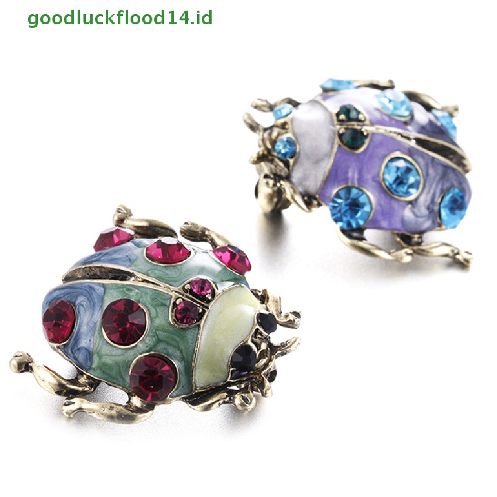 [GOOGFOUR] Ladybug Kristal Bros Pin Berlian Imitasi Bros Baju Pernikahan Decor Jewelry [TOP]