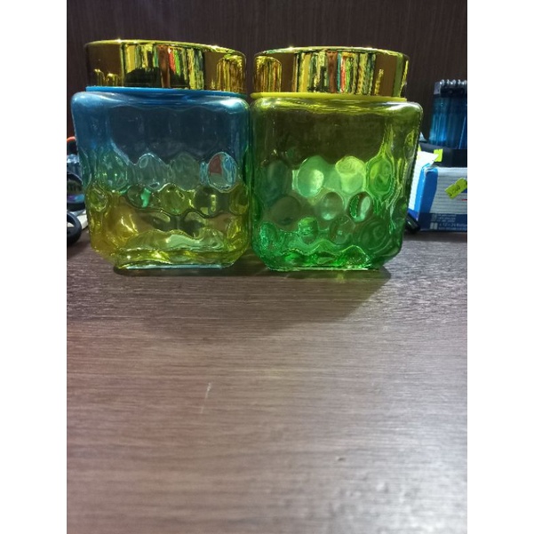 Toples kaca cristal unik mewah tebal premium kue kering lebaran