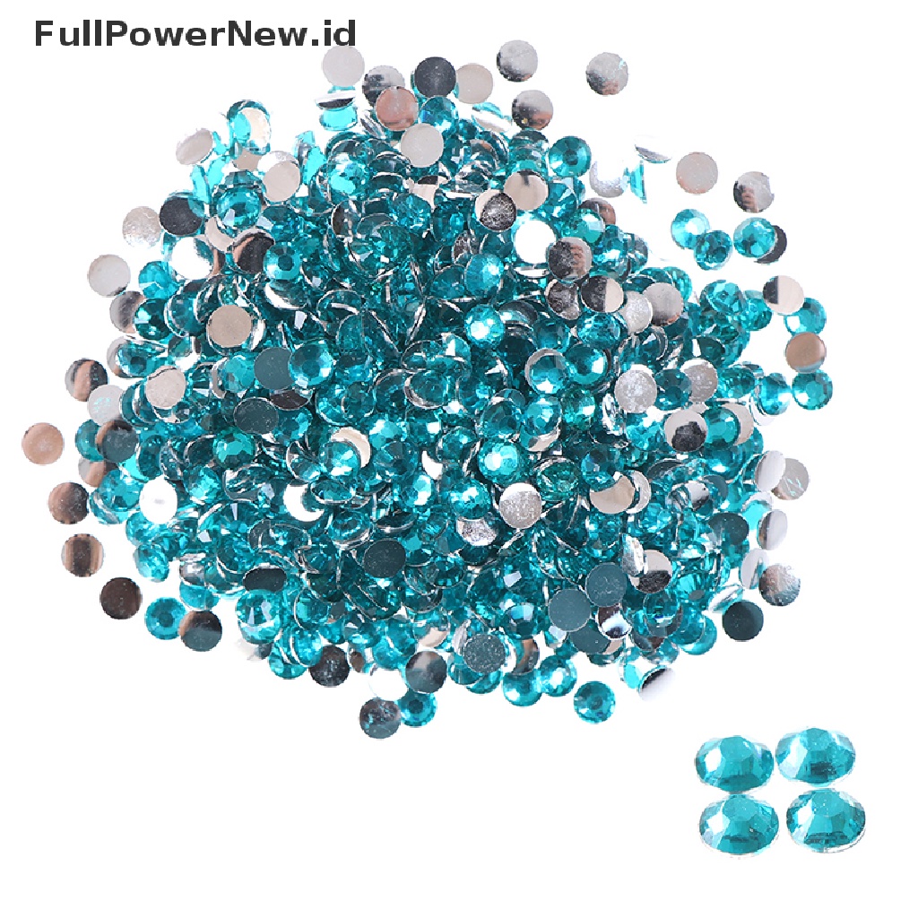 Power 5mm 1000Pcs Berlian Imitasi AB Susu Jelly Flatback Resin Kristal Untuk Pakaian/Nail Art ID