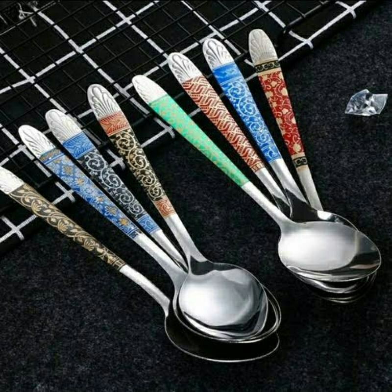 Sendok Garpu Batik Stainless 12 pcs