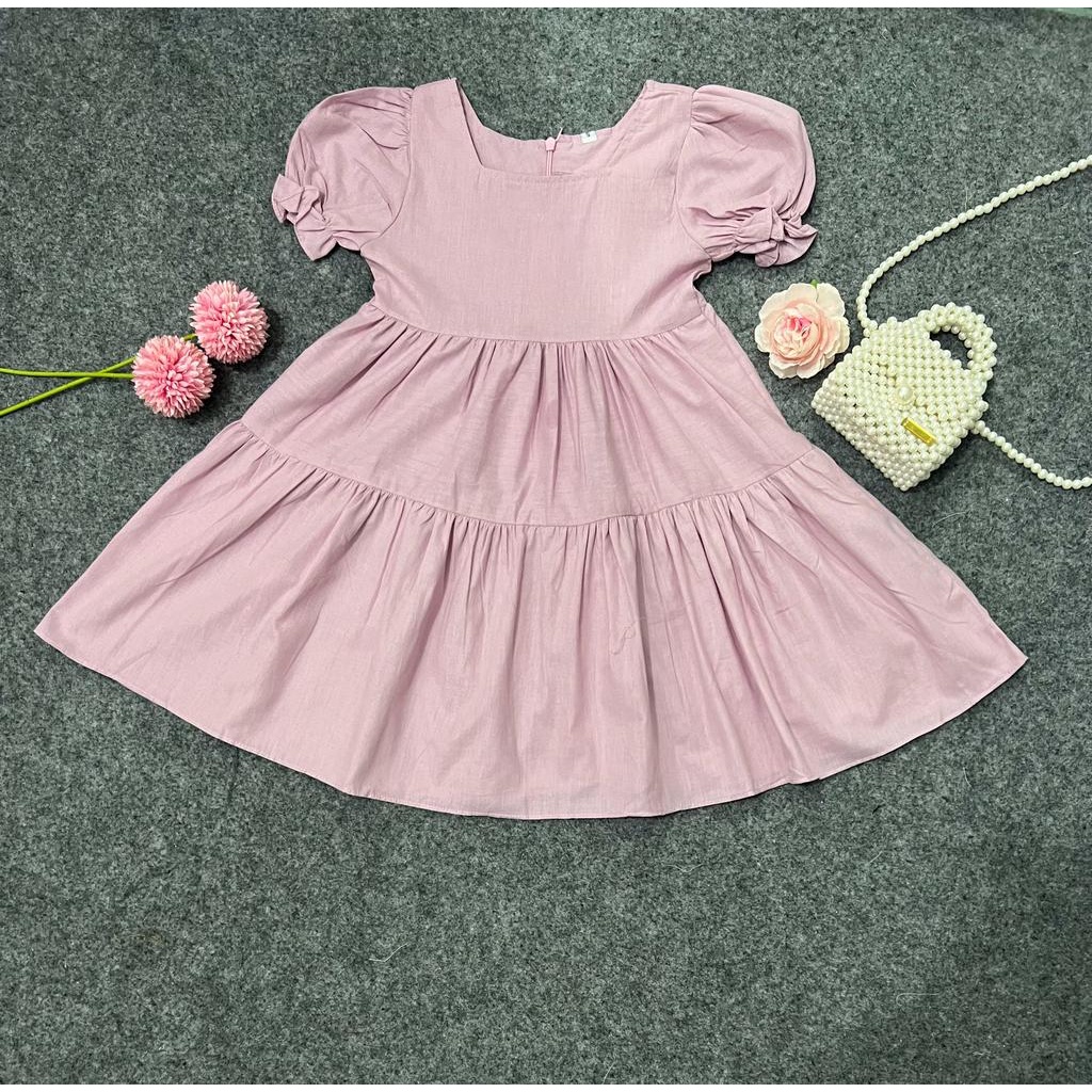 Jimmedy.id - Dress Anak Perempuan Kekinian Umur 3-7 Tahun Bahan Katun