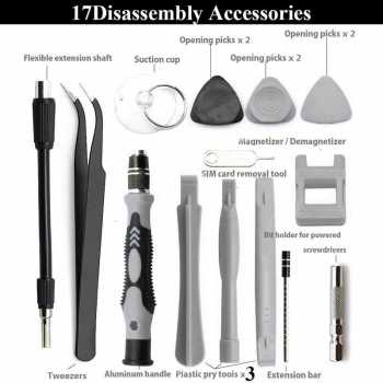 satu set 115 in 1 Screwdriver Set Reparasi Smartphone Laptop Precision - 10817 Screwdriver set dari Taffware ini hadir dengan 115 alat dengan kualitas besi yang kuat dan tahan lama  cocok untuk otak atik hp elektol lainya