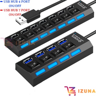 [IZUNA] USB HUB SAKLAR 4 PORT DAN 7 PORT USB 2.0 SWITCH ON/OFF DENGAN LAMPU LED
