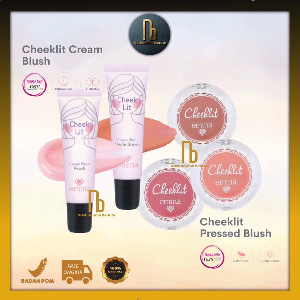 Emina Cheek Lit Blush On - Cream Blush - Pressed Blush