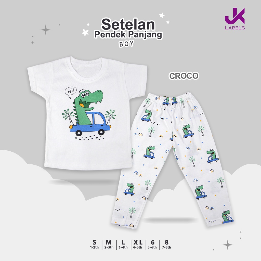 JK Setelan Pendek Panjang Boy - Croco (1-8 Tahun)