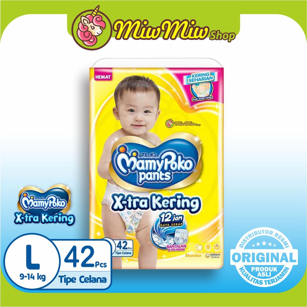 MamyPoko Pants X-tra Kering (Standar) Popok Bayi Tipe Celana Ekstra Kering